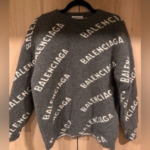 Balenciaga Charcoal Crewneck Sweater